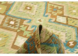 Tappeto Kilim Geometrico Marrone Verde 207x299 Cm