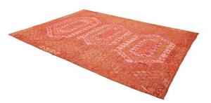 Tappeto Kilim Stilizzato Arancione Rosso 205x289 Cm