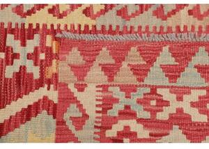Tappeto Kilim Geometrico Rosso Beige Corsia 70x190 Cm