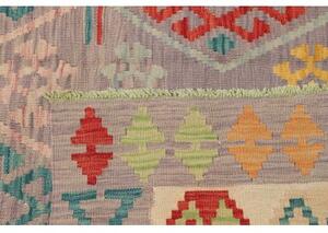 Tappeto Kilim Geometrico Grigio Multicolore 202x298 Cm