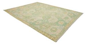 Tappeto Kilim Stilizzato Verde Avorio 257x336 Cm