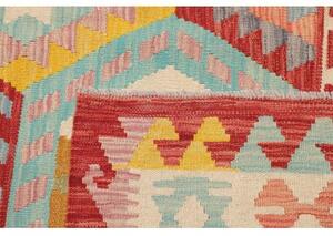 Tappeto Kilim Geometrico Rosso Beige 183x240 Cm