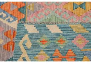 Tappeto Kilim Stilizzato Turchese Multicolore 177x228 Cm