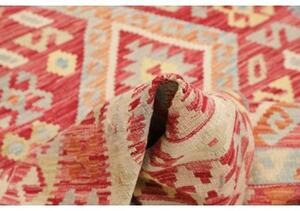 Tappeto Kilim Stilizzato Rosso Beige 173x230 Cm