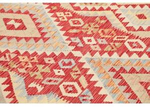 Tappeto Kilim Geometrico Rosso Beige 179x232 Cm