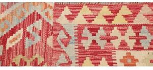 Tappeto Kilim Stilizzato Rosso Beige 173x230 Cm