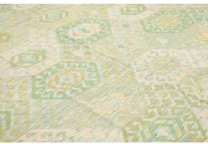 Tappeto Kilim Stilizzato Verde Avorio 257x336 Cm