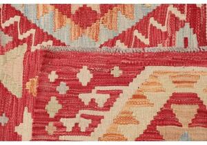 Tappeto Kilim Geometrico Rosso Beige 191x251 Cm