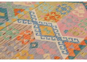 Tappeto Kilim Stilizzato Turchese Multicolore 177x228 Cm