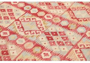 Tappeto Kilim Geometrico Rosso Mattone Beige 179x235 Cm