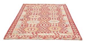 Tappeto Kilim Geometrico Rosso Mattone Beige 149x198 Cm