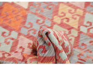 Tappeto Kilim Stilizzato Rosso Multicolore 152x198 Cm