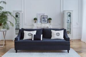 Divano letto grigio in velluto stile provenzale 3 posti PRINCESS 06-Arrediorg