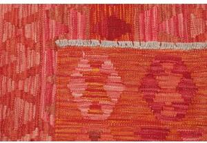 Tappeto Kilim Geometrico Rosso Arancione 156x198 Cm