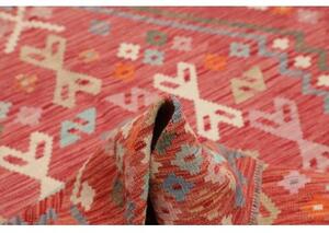 Tappeto Kilim Geometrico Rosso Mattone Multicolore 149x196 Cm