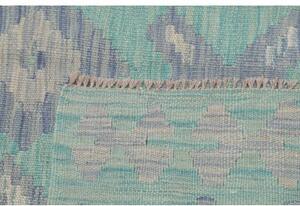 Tappeto Kilim Stilizzato Verde Acqua Celeste 152x185 Cm