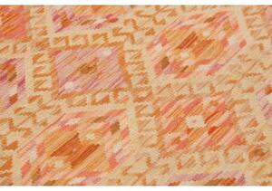 Tappeto Kilim Geometrico Arancione Beige 131x180 Cm