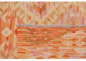 Tappeto Kilim Geometrico Arancione Beige 131x180 Cm