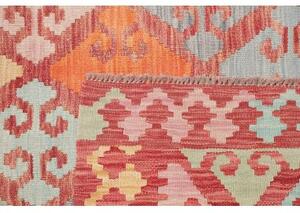 Tappeto Kilim Stilizzato Rosso Multicolore 152x198 Cm