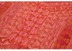 Tappeto Kilim Geometrico Rosso Arancione 156x198 Cm