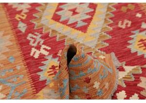Tappeto Kilim Geometrico Ocra Rosso 120x183 Cm