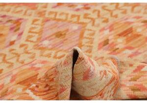Tappeto Kilim Geometrico Arancione Beige 131x180 Cm