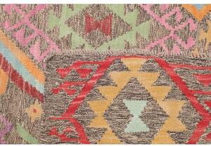 Tappeto Kilim Geometrico Beige Rosso 150x197 Cm