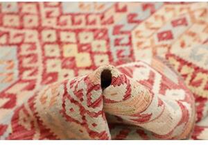Tappeto Kilim Geometrico Rosso Mattone Beige 149x198 Cm