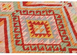 Tappeto Kilim Geometrico Rosa Antico Multicolore 128x179 Cm