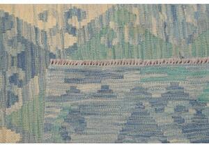 Tappeto Kilim Geometrico Blu Verde 127x199 Cm