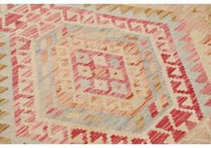 Tappeto Kilim Stilizzato Rosa Beige 128x186 Cm