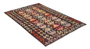 Tappeto Kilim Geometrico Marrone Scuro Multicolore 119x174 Cm