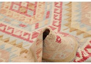 Tappeto Kilim Stilizzato Rosa Beige 128x186 Cm