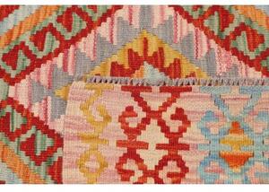 Tappeto Kilim Geometrico Rosa Antico Multicolore 128x179 Cm