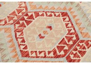 Tappeto Kilim Geometrico Avorio Rosso 122x179 Cm