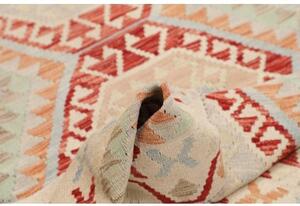 Tappeto Kilim Geometrico Avorio Rosso 122x179 Cm