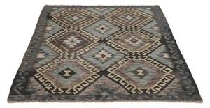 Tappeto Kilim Geometrico Marrone Azzurro 122x175 Cm