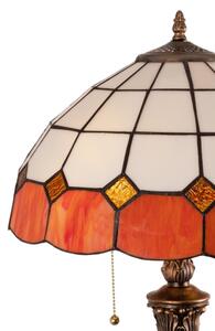 Brilagi - Lampada da terra in vetro Tiffany SIENNA 2xE27/60W/230V