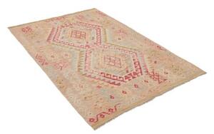 Tappeto Kilim Stilizzato Rosa Beige 128x186 Cm
