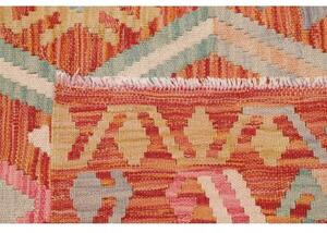 Tappeto Kilim Geometrico Rosso Mattone Multicolore 129x180 Cm