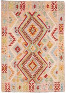 Tappeto Kilim Geometrico Rosa Antico Multicolore 128x179 Cm