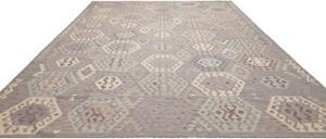 Tappeto Kilim Geometrico Grigio Lavanda 298x390 Cm