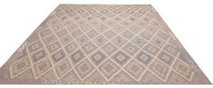 Tappeto Kilim Geometrico Malva Beige 254x299 Cm