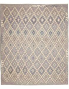 Tappeto Kilim Geometrico Malva Beige 254x299 Cm