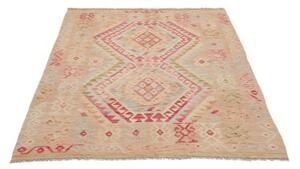 Tappeto Kilim Stilizzato Rosa Beige 128x186 Cm