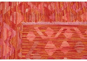 Tappeto Kilim Geometrico Rosso Mattone Arancione 150x200 Cm