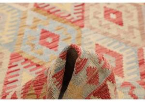 Tappeto Kilim Geometrico Rosso Mattone Beige 200x287 Cm