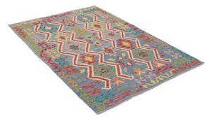 Tappeto Kilim Geometrico Celeste Multicolore 125x172 Cm