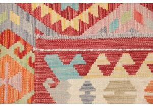 Tappeto Kilim Geometrico Rosso Azzurro 175x238 Cm