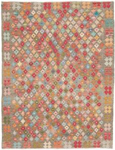 Tappeto Kilim Stilizzato Grigio Multicolore 150x198 Cm